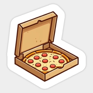 box full of pizza Sticker